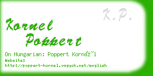 kornel poppert business card